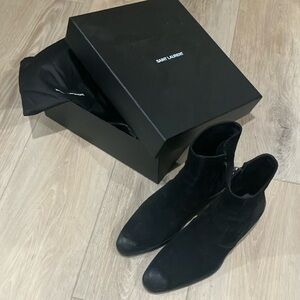 Black suede Saint Laurent boots … size 44/11